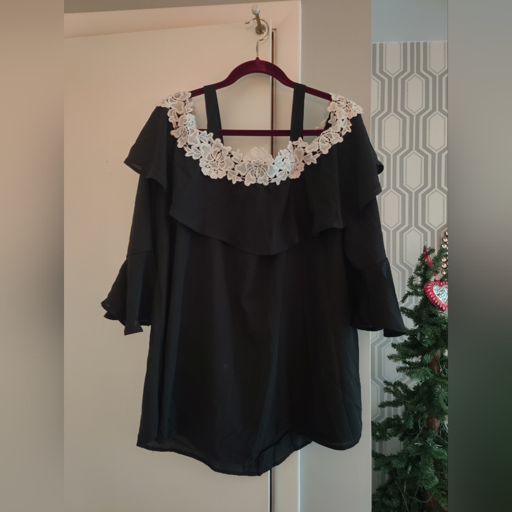 Nextmia black off the shoulder women's top